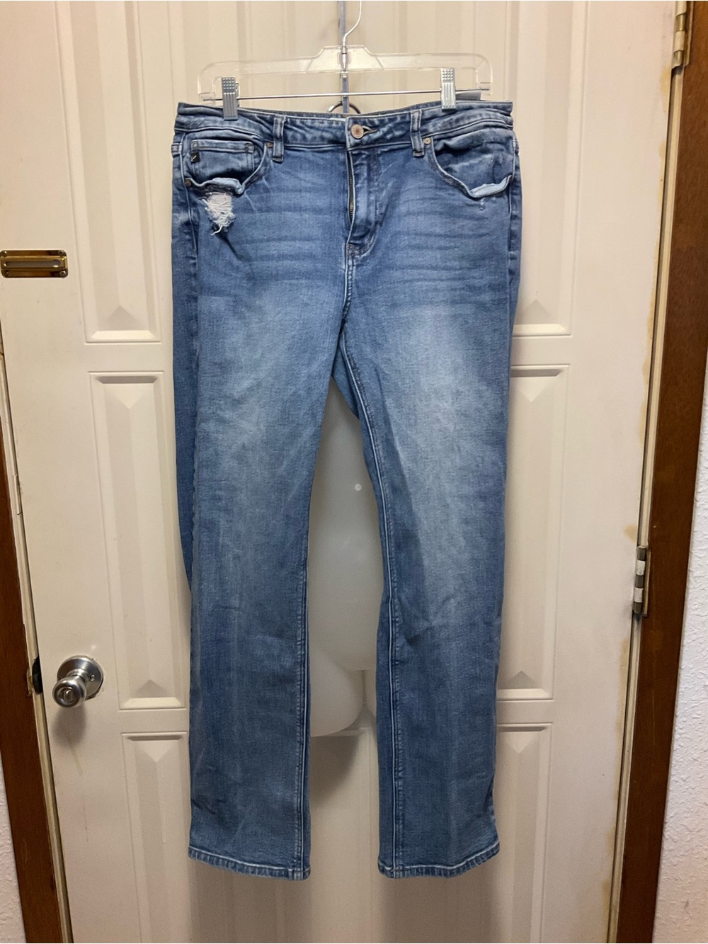 KanCan Jeans Womens Light Wash Stretch Distressed Denim